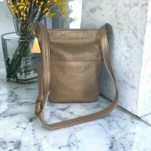 Vintage Leather Mini Duffle/Barrel Shoulder Bag by SHARIF